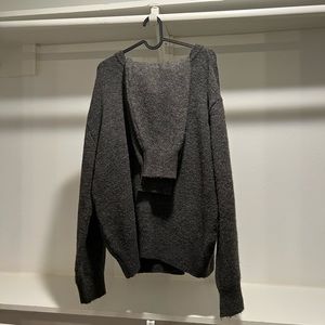 Zara wool blend jogger + sweater set